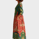 Clara - Long dress with vintage floral print