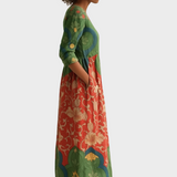 Clara - Long dress with vintage floral print