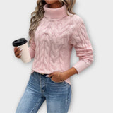 Amelia – Elegancki sweter z dzianiny typu roll-over