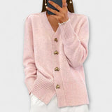 Mari – Damski sweter z dekoltem w serek w stylu vintage