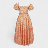 Valentina - Colorful Dress in Coral Color