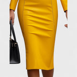 Lada - Tight Dress Made of Faux Leather