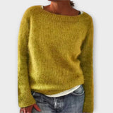 Regine – jednokolorowy dzianinowy sweter