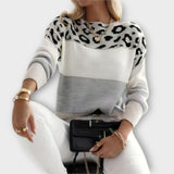 Чайен - Wygodny sweter z nadrukiem leopardim