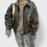 Rozalia - Vintage jeans with leopard print