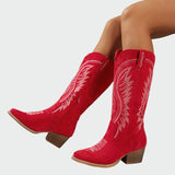 Biserka - Stylowe haftowane zachodnie buty