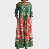 Clara - Long dress with vintage floral print