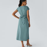 Jaromil – Elegancka sukienka kopertowa z wysokim stanem