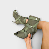 Ruzha - Eleganckie buty na obcasie z otwartym palcem