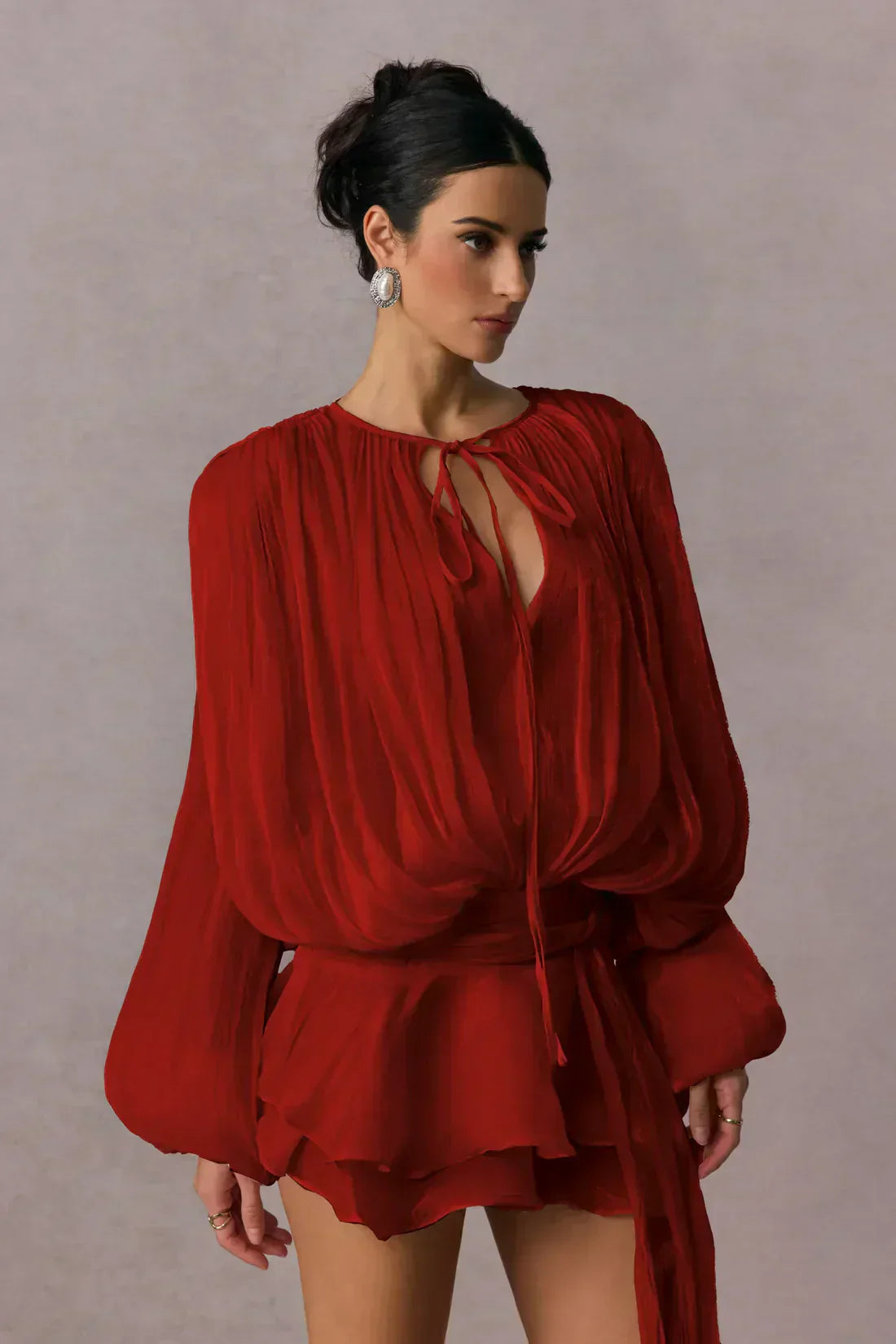 Lidzjana | Elegancka krótka sukienka boho