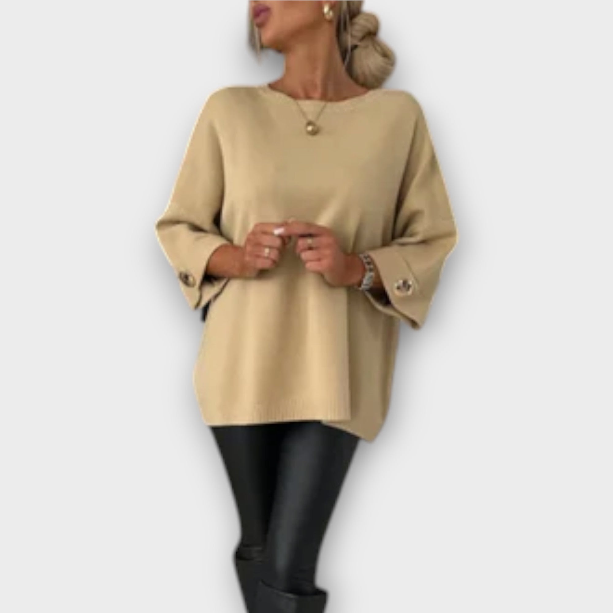 Izabela - Elegancka Dzianinowa Bluzka
