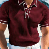 Śniegomir – Eleganckie polo z kontrastowym kołnierzykiem