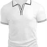 Śniegomir – Eleganckie polo z kontrastowym kołnierzykiem