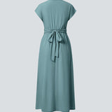 Jaromil – Elegancka sukienka kopertowa z wysokim stanem