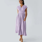 Jaromil – Elegancka sukienka kopertowa z wysokim stanem