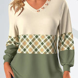 Anèle | Sweter z kolorowymi detalami