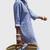 Ellen™ | Klasyczna Sukienka w Paski