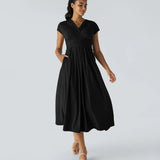 Jaromil – Elegancka sukienka kopertowa z wysokim stanem