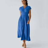 Jaromil – Elegancka sukienka kopertowa z wysokim stanem