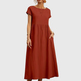 Giselle™ - Luźna Sukienka z Kieszeniami