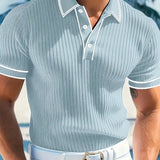 Śniegomir – Eleganckie polo z kontrastowym kołnierzykiem