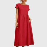 Giselle™ - Luźna Sukienka z Kieszeniami