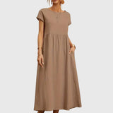 Giselle™ - Luźna Sukienka z Kieszeniami