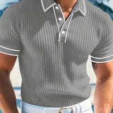 Śniegomir – Eleganckie polo z kontrastowym kołnierzykiem