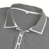 Śniegomir – Eleganckie polo z kontrastowym kołnierzykiem