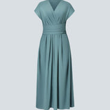 Jaromil – Elegancka sukienka kopertowa z wysokim stanem