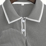 Śniegomir – Eleganckie polo z kontrastowym kołnierzykiem