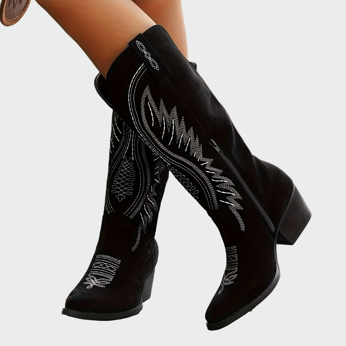 Biserka - Stylowe haftowane zachodnie buty