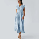 Jaromil – Elegancka sukienka kopertowa z wysokim stanem