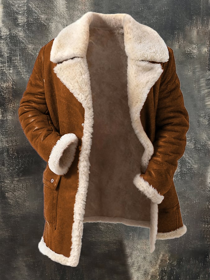 Boryslaw - Ciepła gęsta pluszowa kurtka