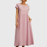 Giselle™ - Luźna Sukienka z Kieszeniami