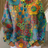 Krystyna  | Cieplara z nadrukiem kwiatowym