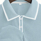 Śniegomir – Eleganckie polo z kontrastowym kołnierzykiem