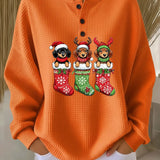 Grethe | Vintage'owy sweter świąteczny z motywem psa