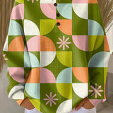 Krystyna | Sweter z abstrakcyjnym wzorem cardigan