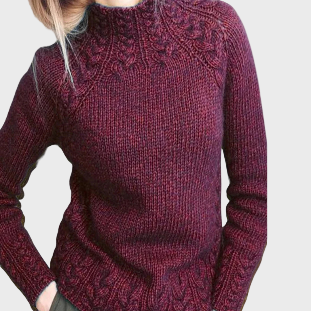 Elegancki pleciony sweter