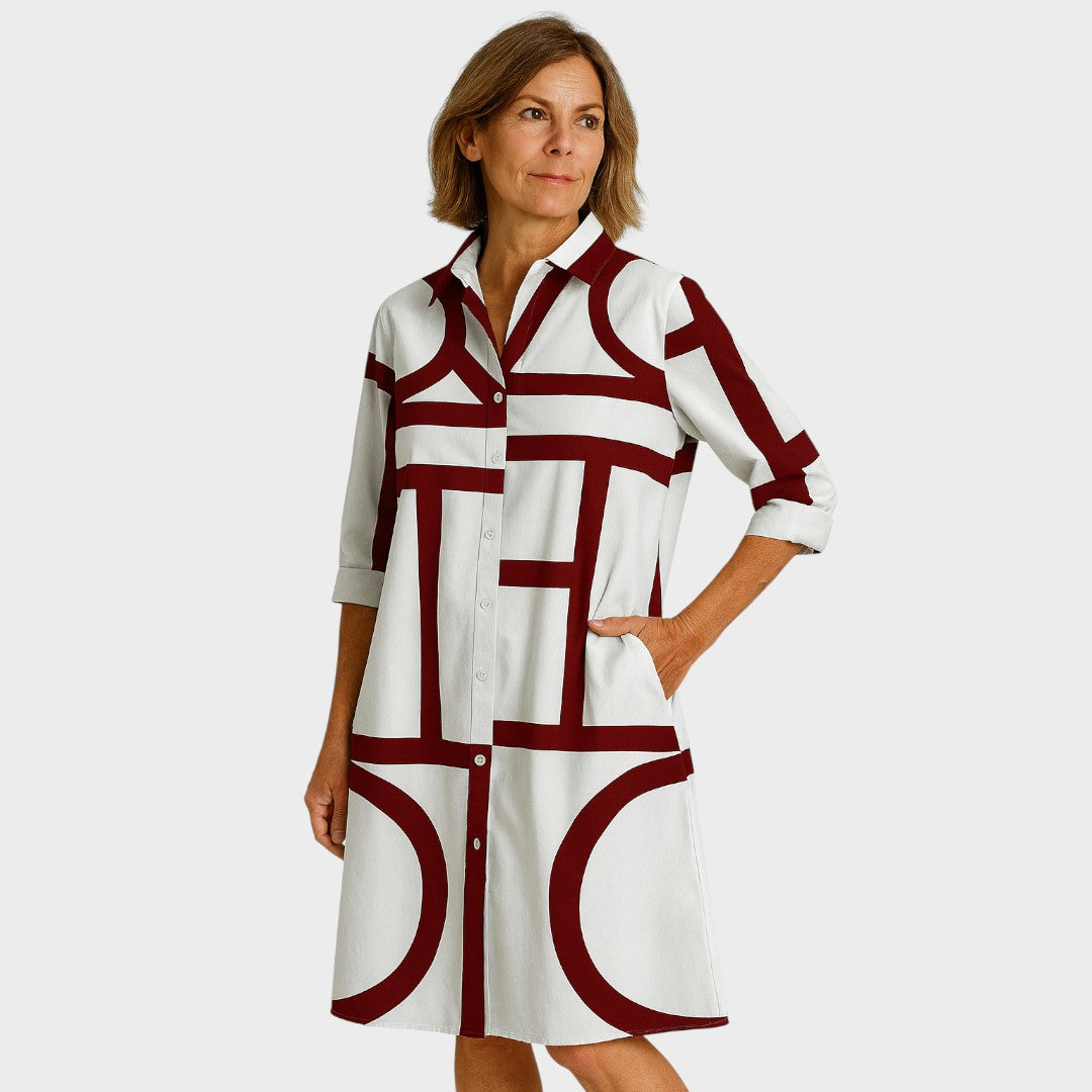 Petra - Dress with Geometric Pattern
