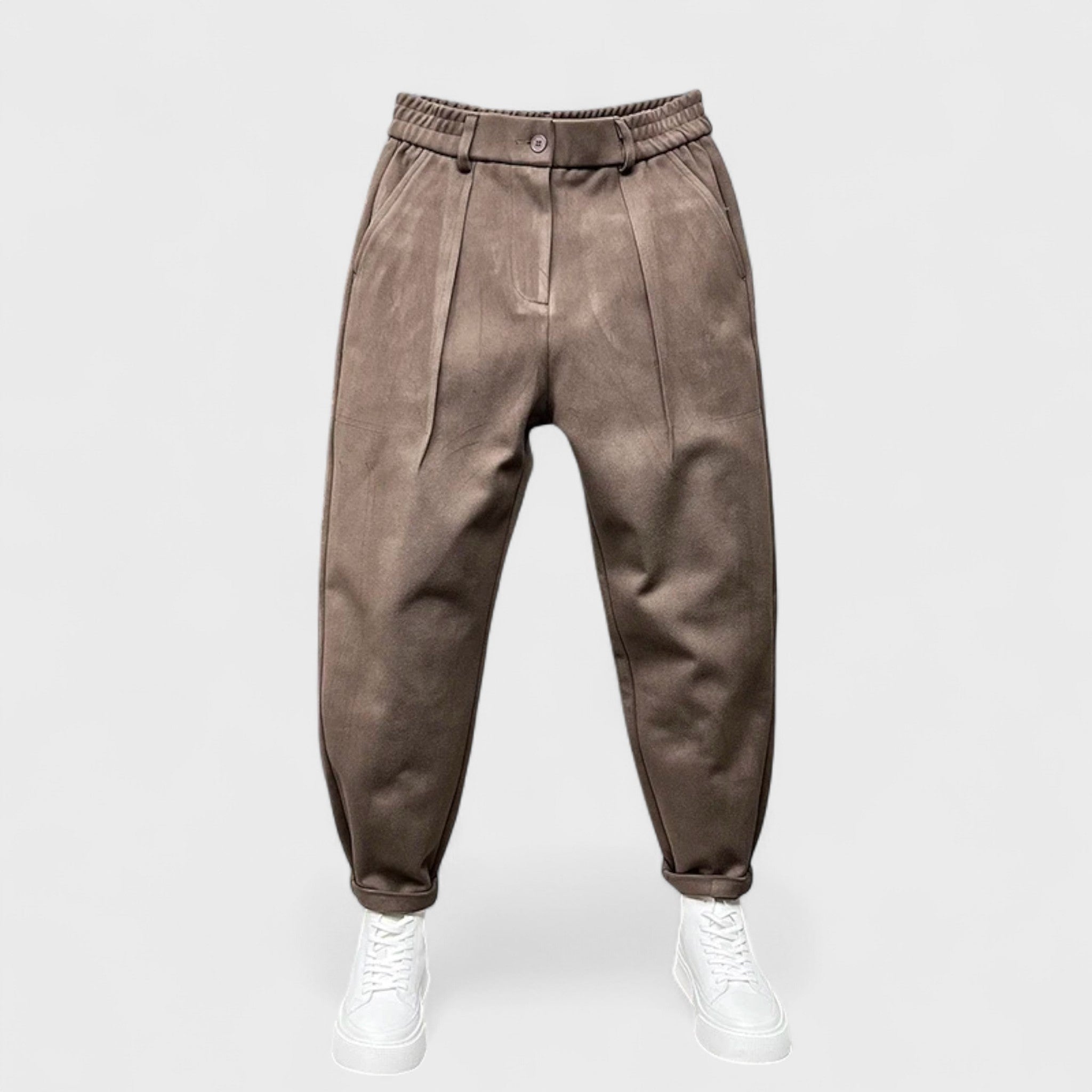 MARCELO™ | Elegant pants with mixed fabric