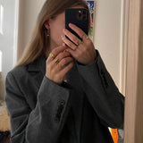 Jaylinette | Duży Pierścionek 18K Złota