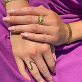 Jaylinette | Duży Pierścionek 18K Złota