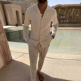 Ormin – Stylowy letni komplet lniany dla mężczyzn