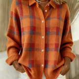 Krystyna – Dzianinowa bluzka w kratę