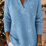 Krystyna – Sweter świąteczny z błyszczącym akcentem świątecznym