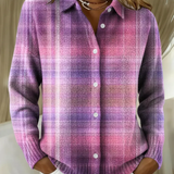 Krystyna – Dzianinowa bluzka w kratkę