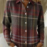 Krystyna – dzianinowa bluzka w kratkę