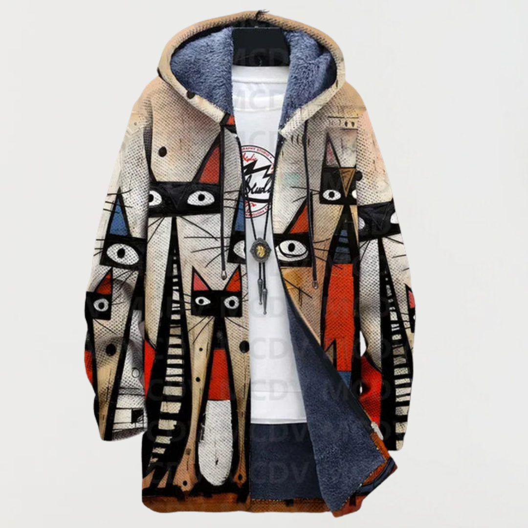 Abstrakcyjny design kota i kota